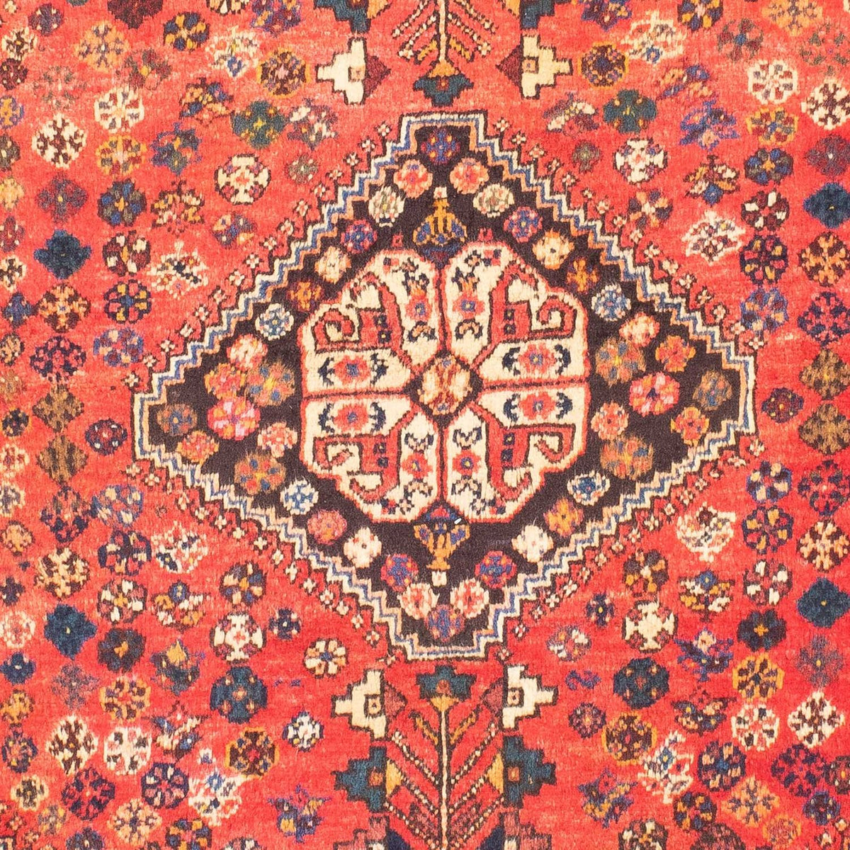 Alfombra persa - Nómada - 167 x 128 cm - rojo oscuro