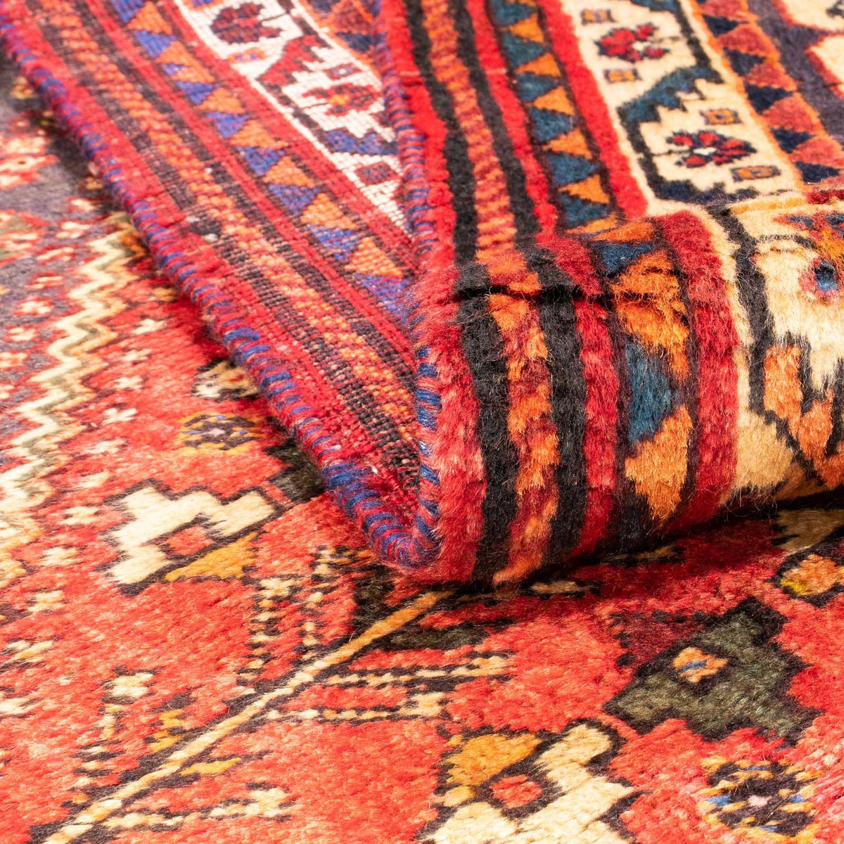 Alfombra persa - Nómada - 167 x 128 cm - rojo oscuro