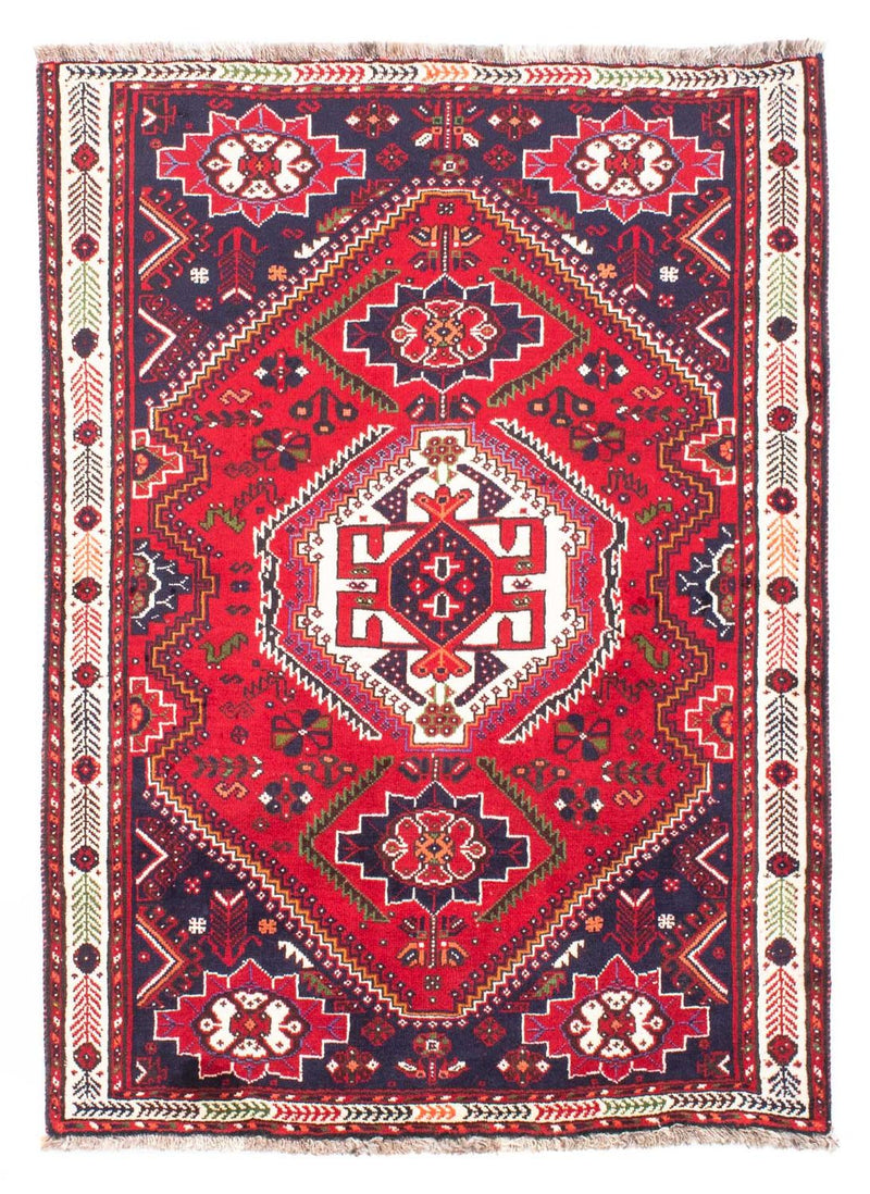 Alfombra persa - Nómada - 158 x 117 cm - rojo oscuro