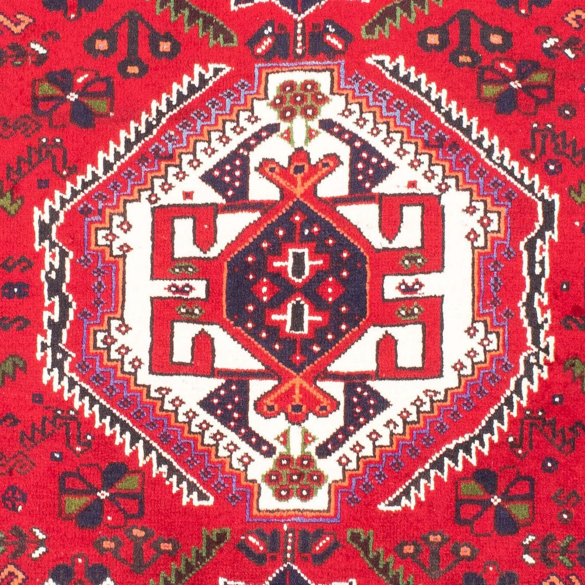 Alfombra persa - Nómada - 158 x 117 cm - rojo oscuro