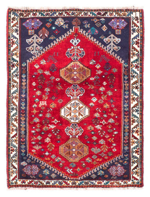 Alfombra persa - Nómada - 157 x 119 cm - rojo oscuro