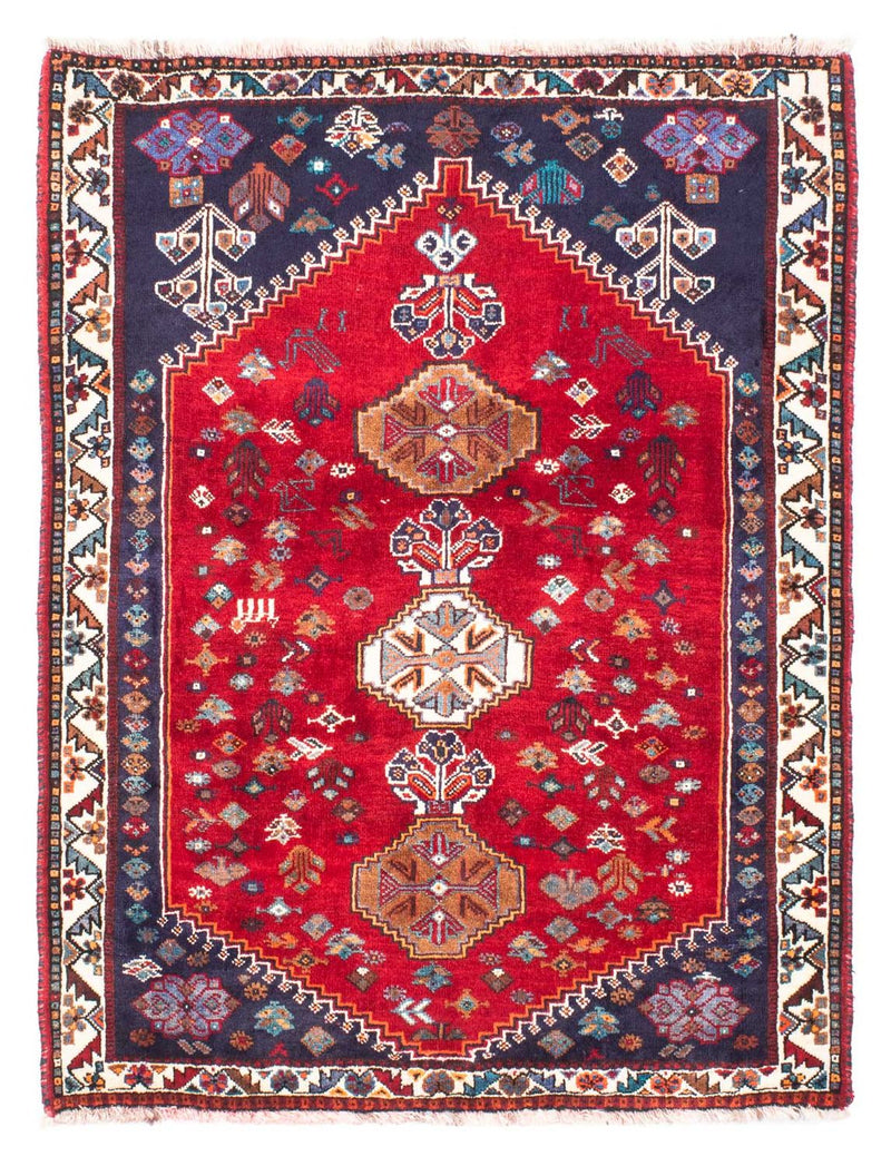Alfombra persa - Nómada - 157 x 119 cm - rojo oscuro