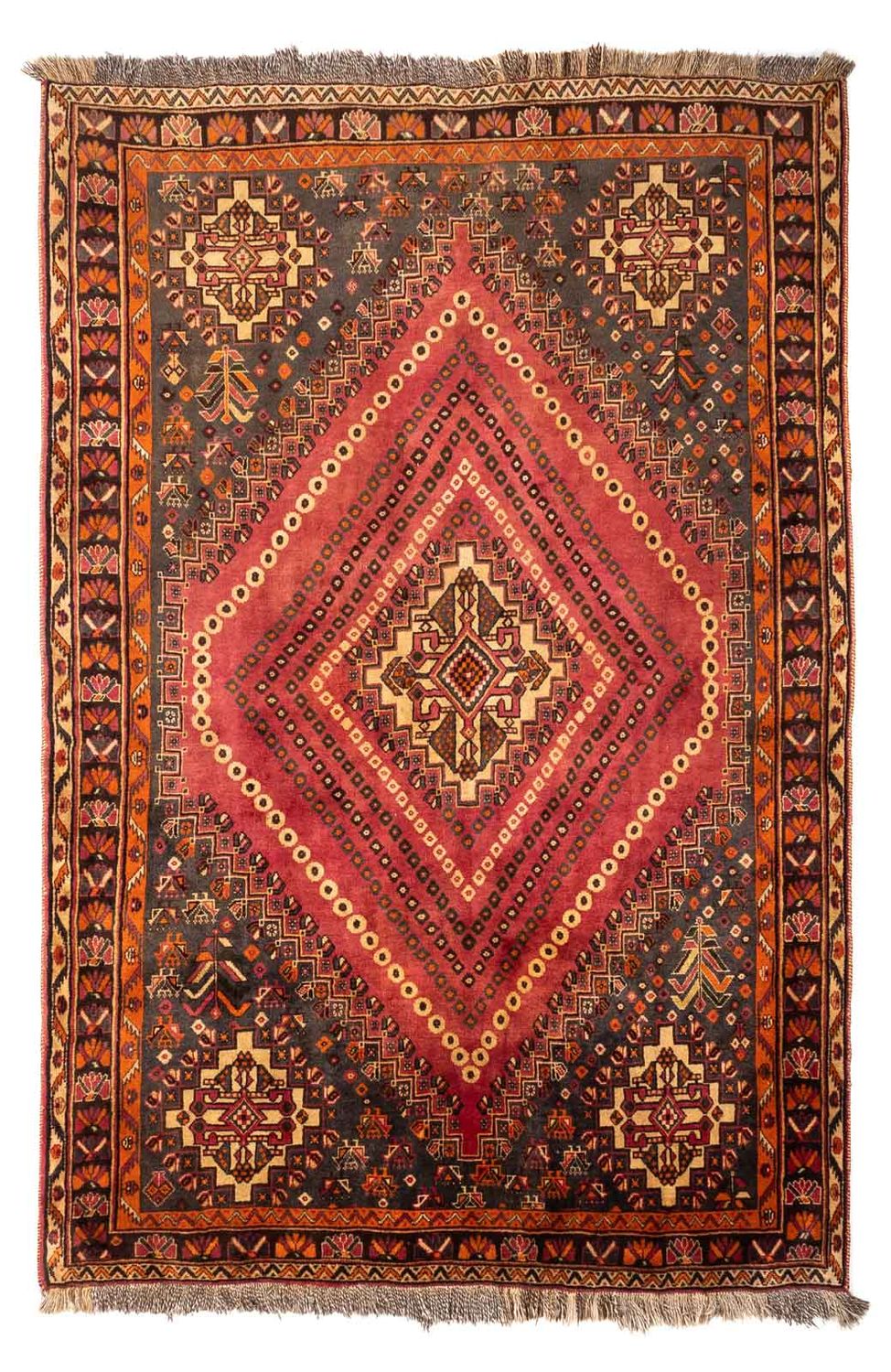 Alfombra persa - Nómada - 270 x 175 cm - rojo claro