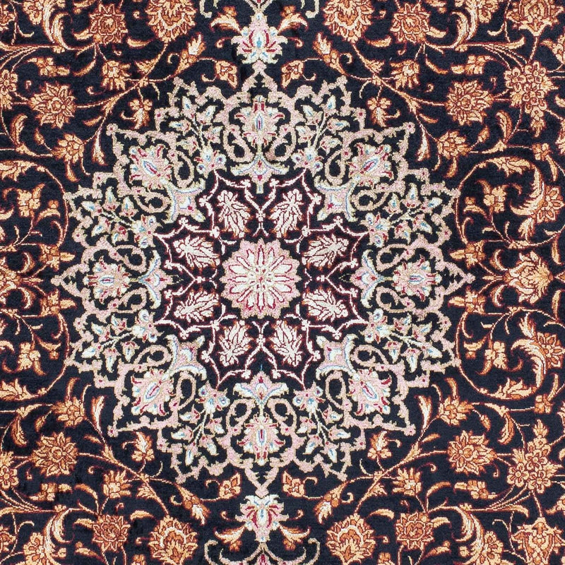 Alfombra persa - Ghom - 149 x 100 cm - azul oscuro