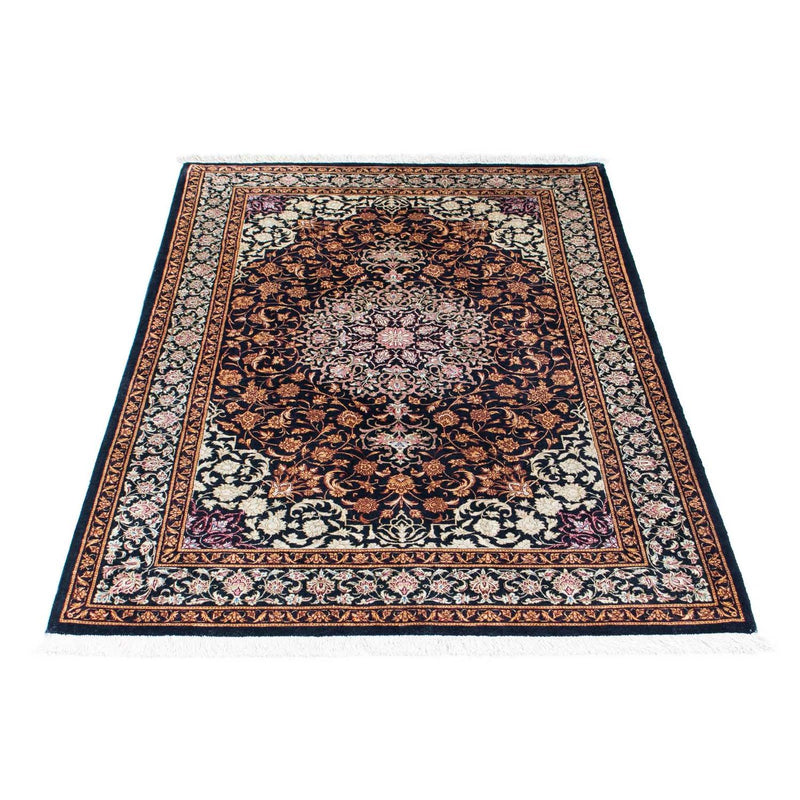 Alfombra persa - Ghom - 149 x 100 cm - azul oscuro