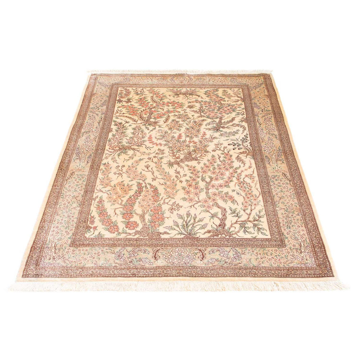 Alfombra persa - Ghom - 157 x 102 cm - beige
