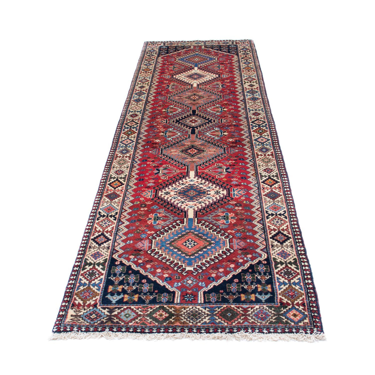Alfombra de pasillo Alfombra persa - Nómada - 292 x 80 cm - rojo claro