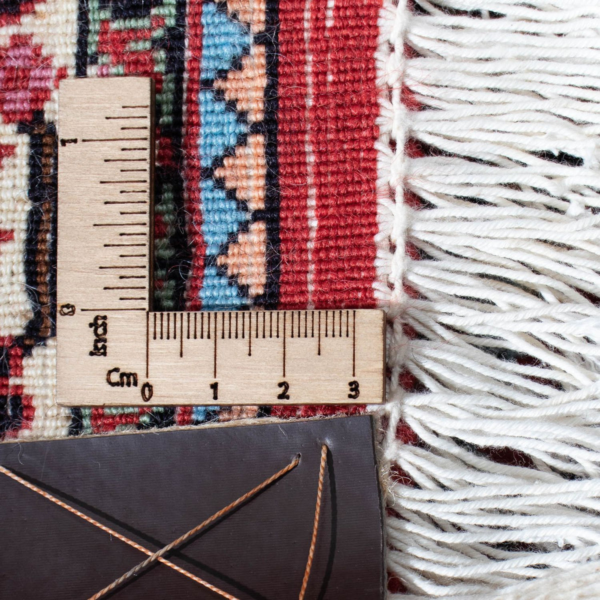 Alfombra de pasillo Alfombra persa - Bidjar - 205 x 74 cm - rojo oscuro