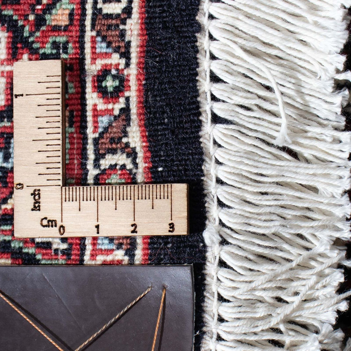 Alfombra de pasillo Alfombra persa - Bidjar - 248 x 73 cm - rojo oscuro