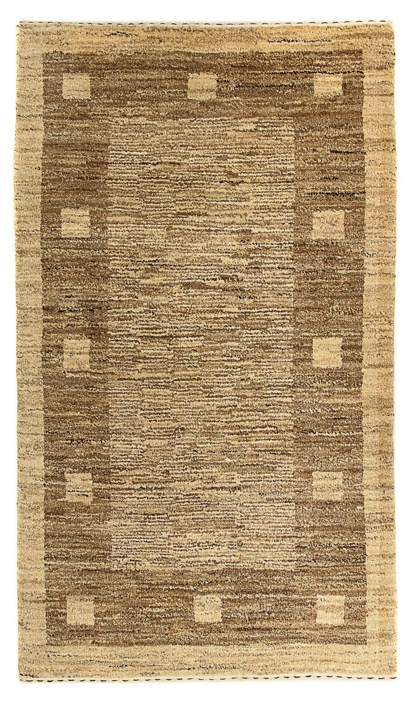 Alfombra Gabbeh - Indus - 126 x 77 cm - marrón claro