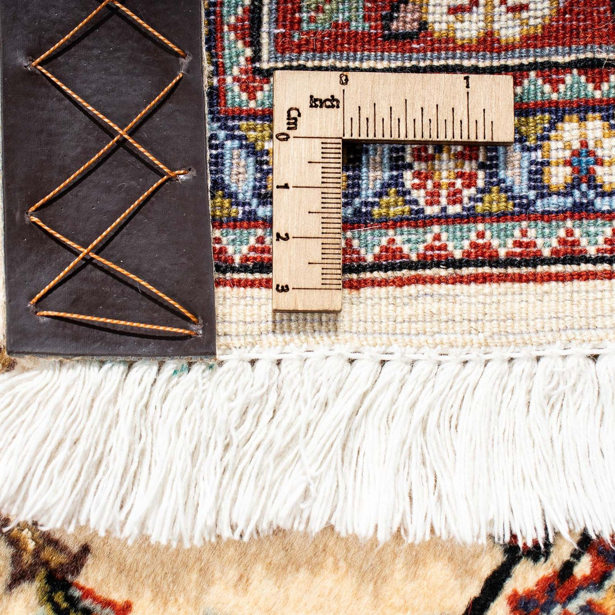 Alfombra persa - Ghom - 210 x 135 cm - beige