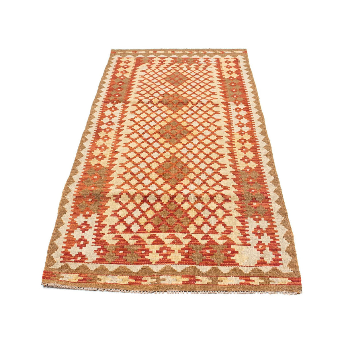 Alfombra de pasillo Alfombra Kelim - Oriental - 197 x 79 cm - beige