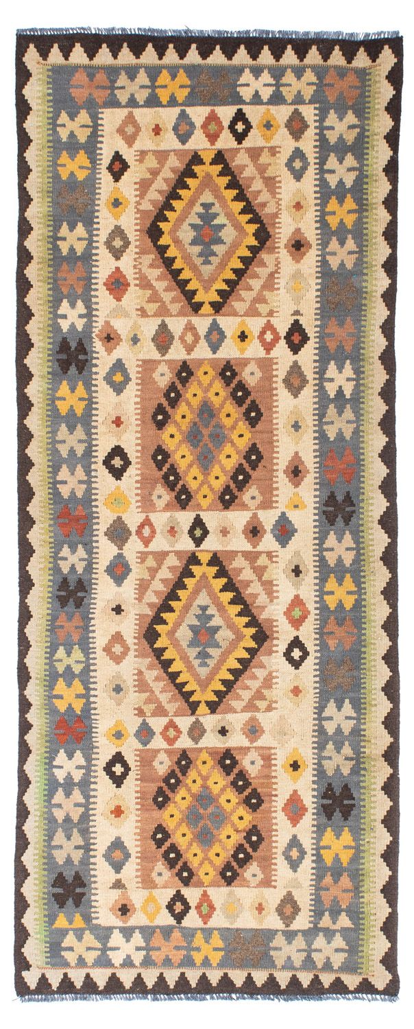 Alfombra de pasillo Alfombra Kelim - Oriental - 208 x 82 cm - beige