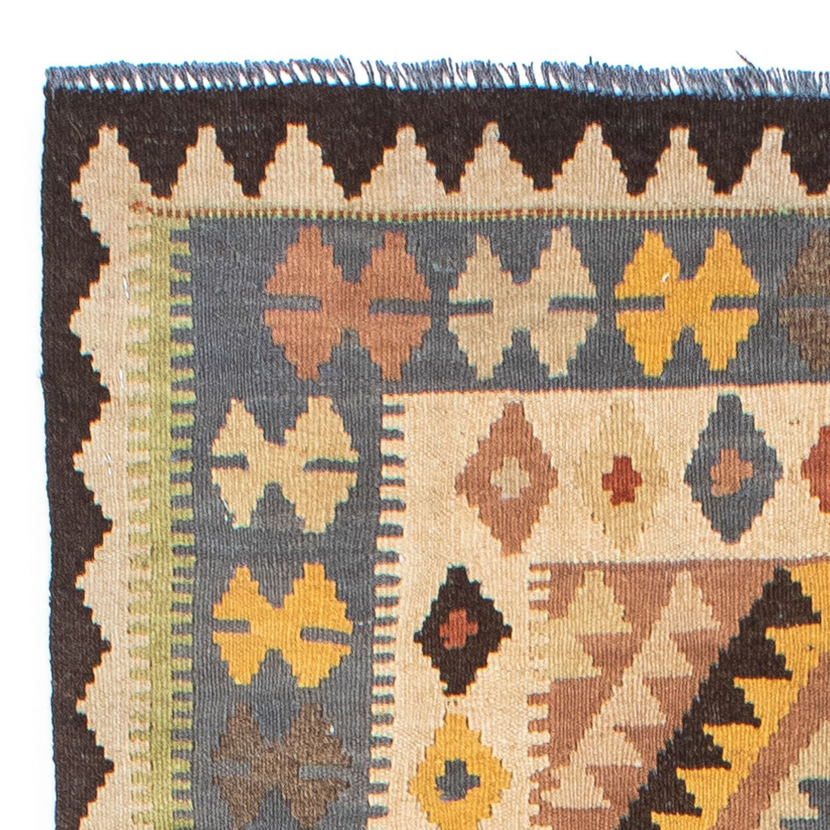 Alfombra de pasillo Alfombra Kelim - Oriental - 208 x 82 cm - beige