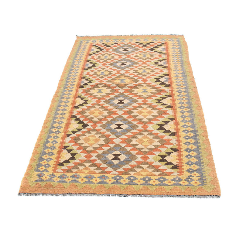 Alfombra de pasillo Alfombra Kelim - Oriental - 200 x 91 cm - marrón claro