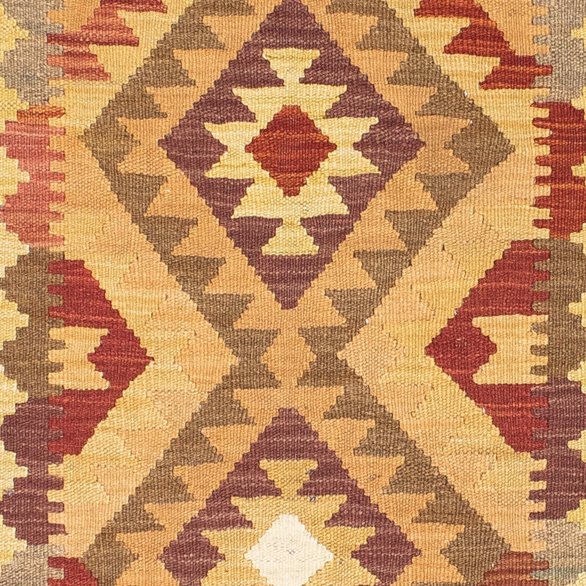 Alfombra de pasillo Alfombra Kelim - Oriental - 191 x 77 cm - marrón claro