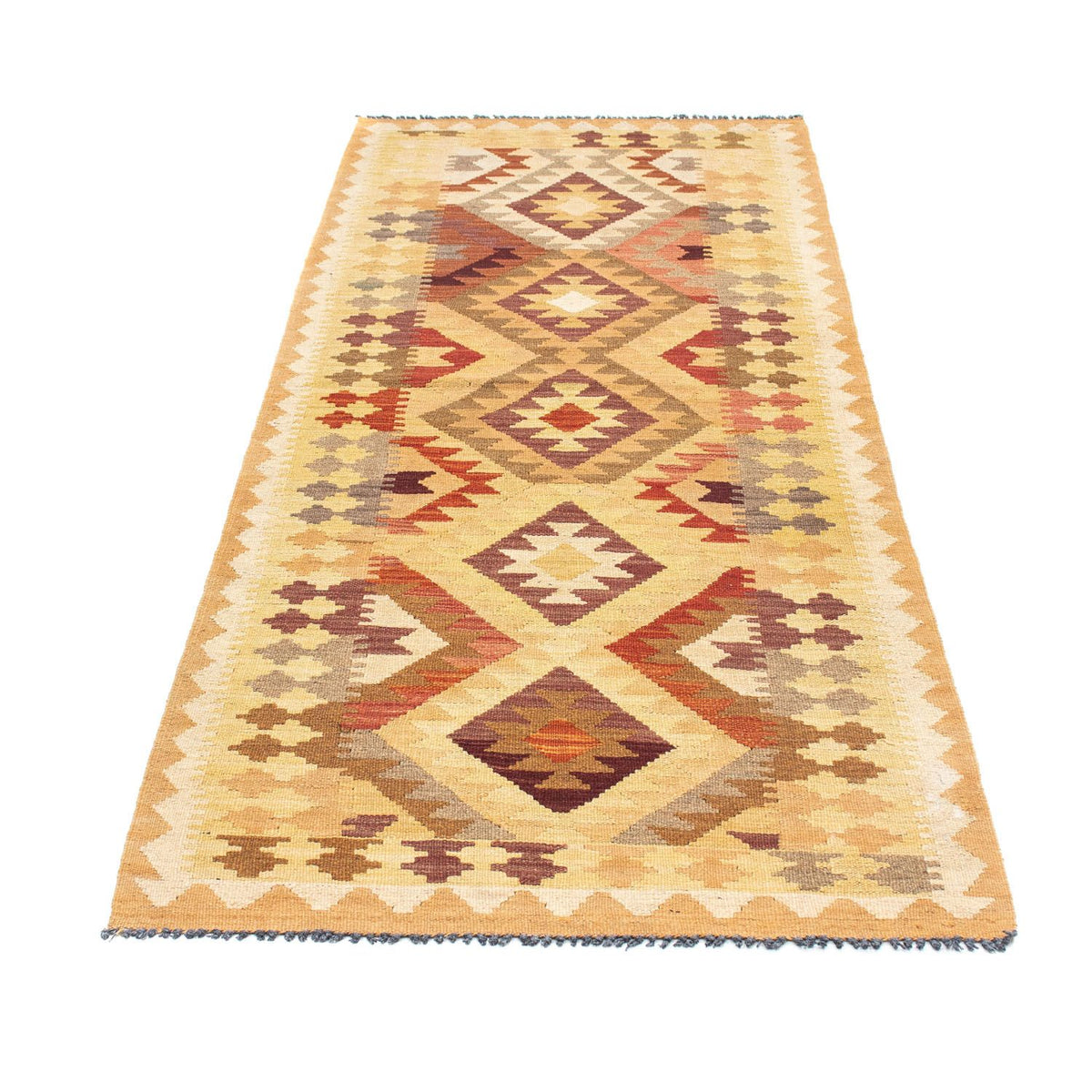 Alfombra de pasillo Alfombra Kelim - Oriental - 191 x 77 cm - marrón claro