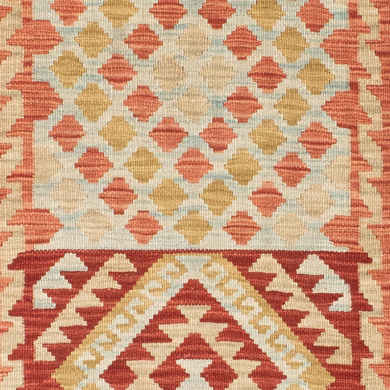 Alfombra de pasillo Alfombra Kelim - Oriental - 193 x 84 cm - rojo claro