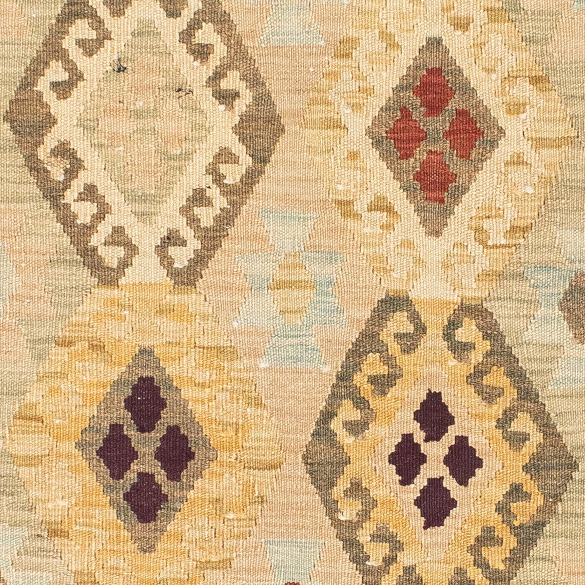 Alfombra de pasillo Alfombra Kelim - Oriental - 199 x 79 cm - beige