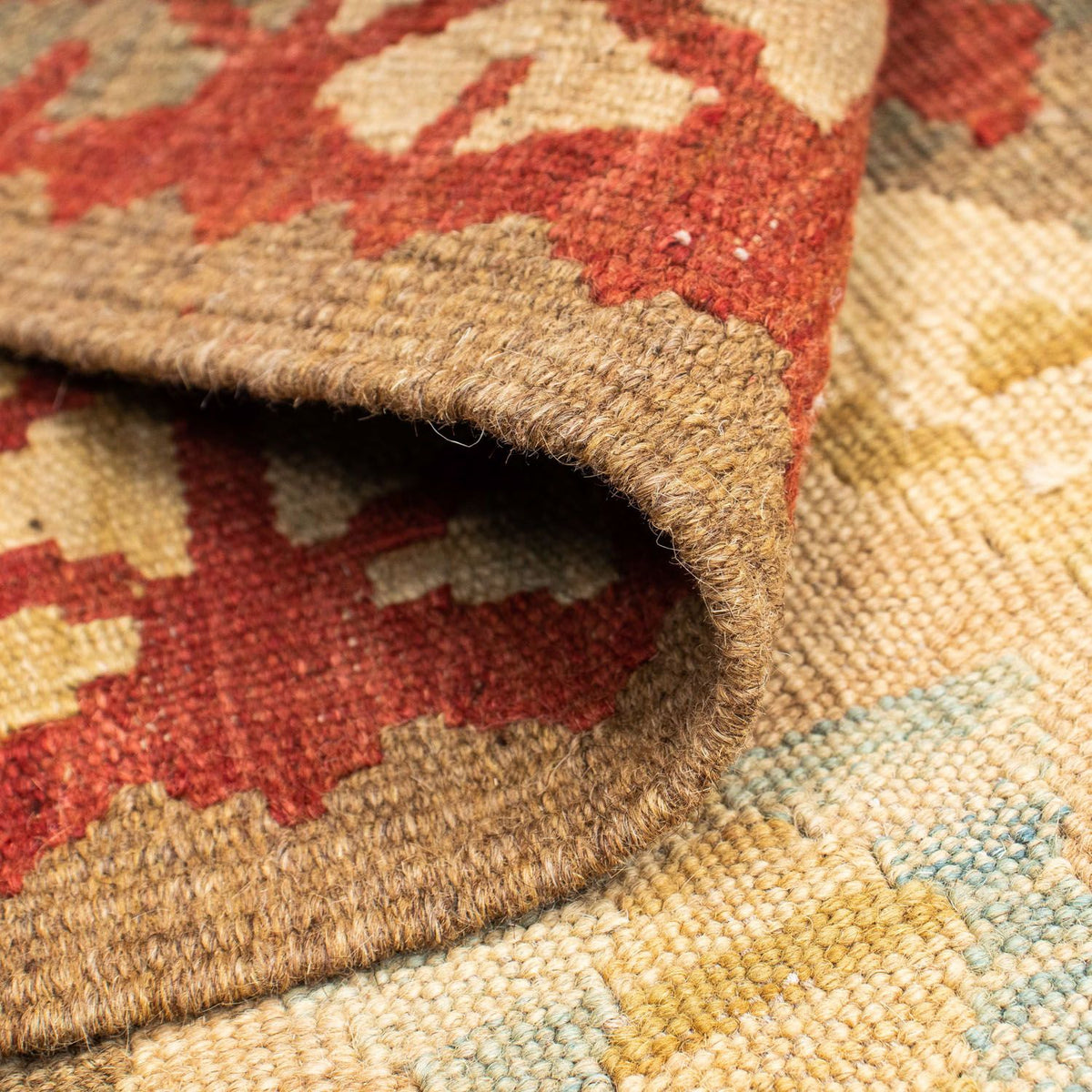 Alfombra de pasillo Alfombra Kelim - Oriental - 199 x 79 cm - beige