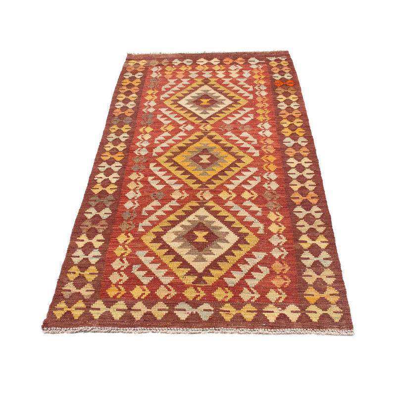 Alfombra de pasillo Alfombra Kelim - Oriental - 189 x 78 cm - rojo oscuro
