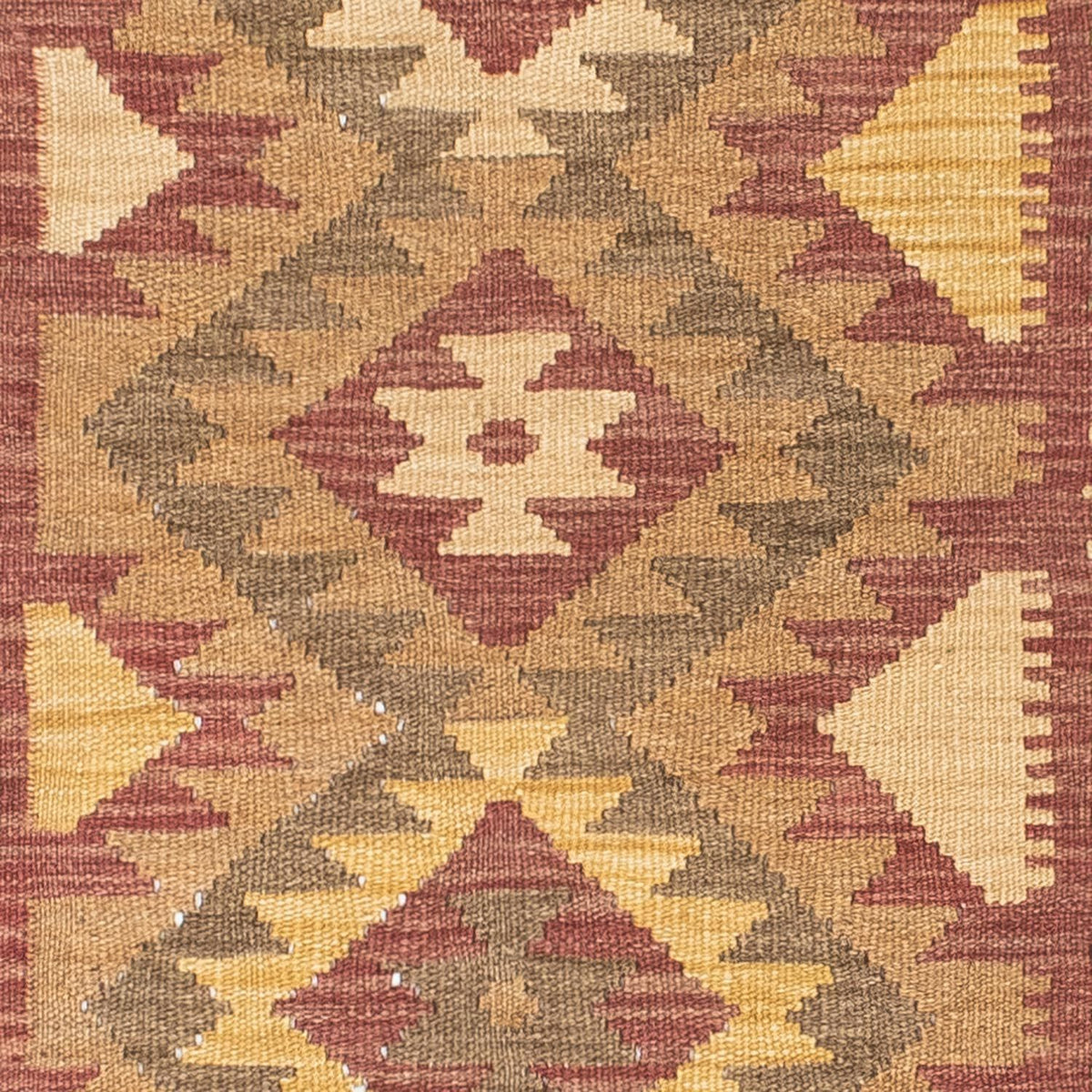 Alfombra de pasillo Alfombra Kelim - Oriental - 192 x 77 cm - marrón claro
