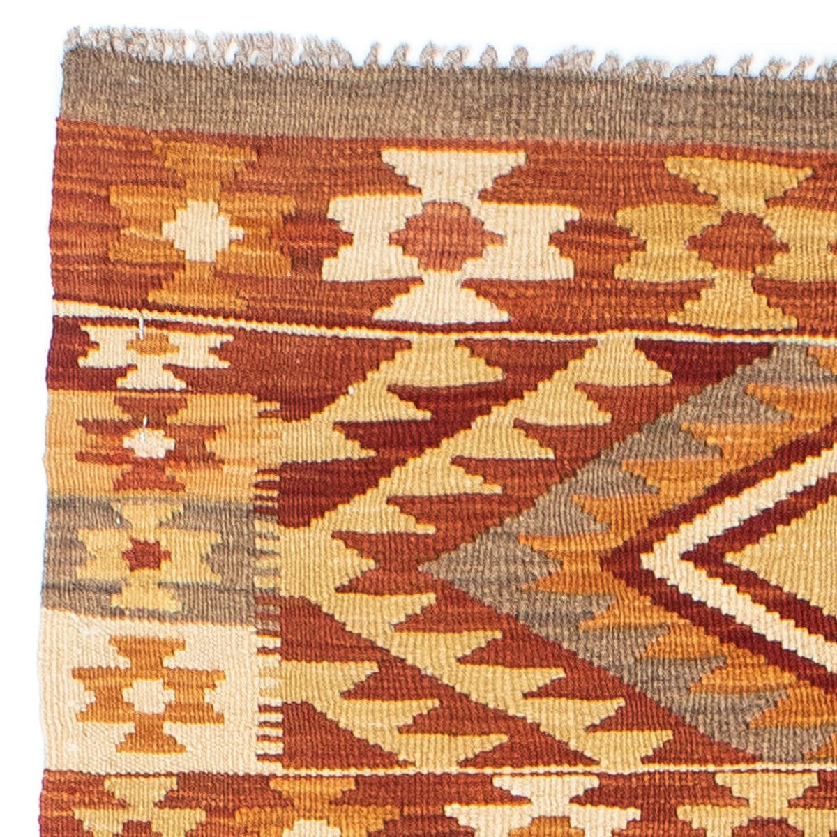 Alfombra de pasillo Alfombra Kelim - Oriental - 187 x 72 cm - óxido