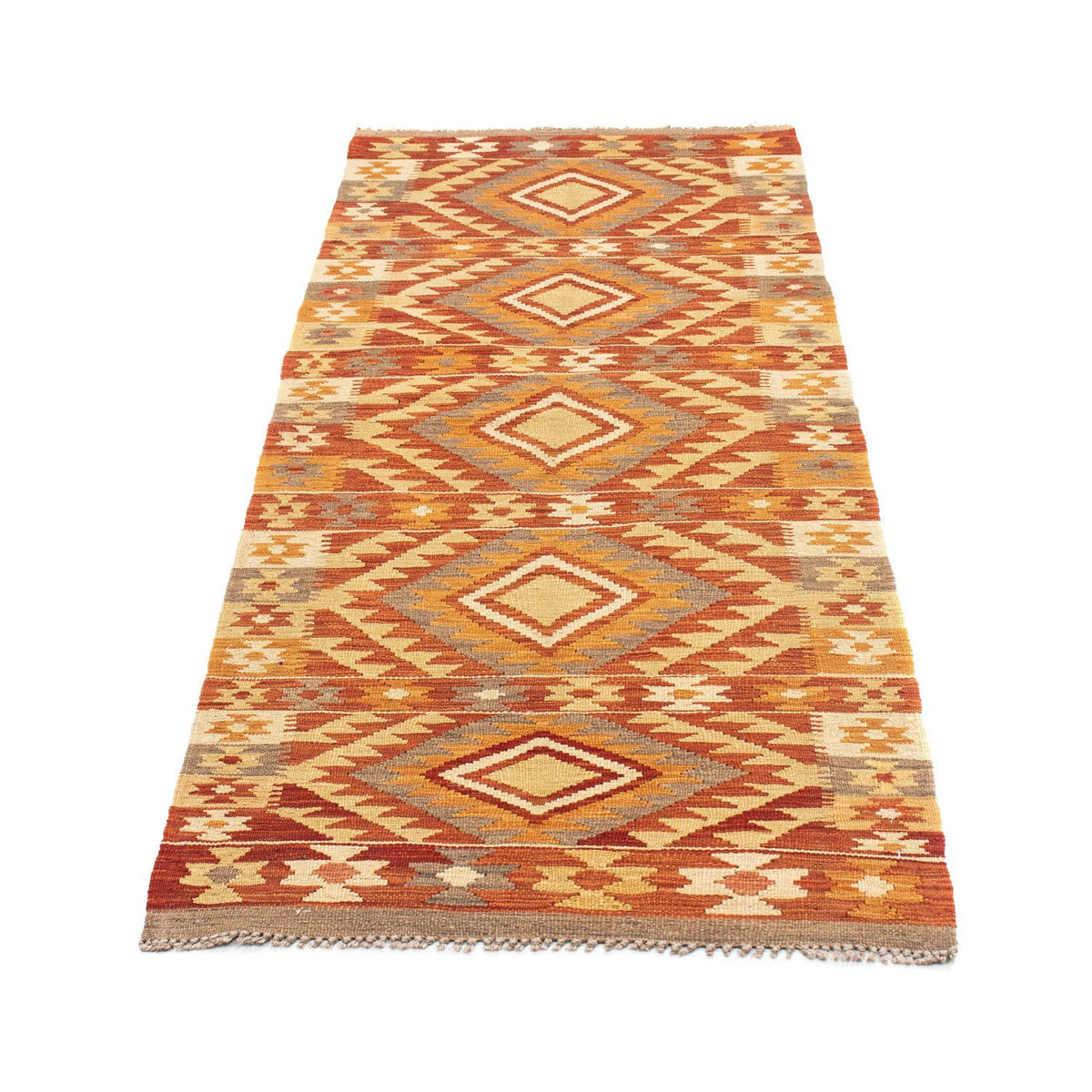 Alfombra de pasillo Alfombra Kelim - Oriental - 187 x 72 cm - óxido