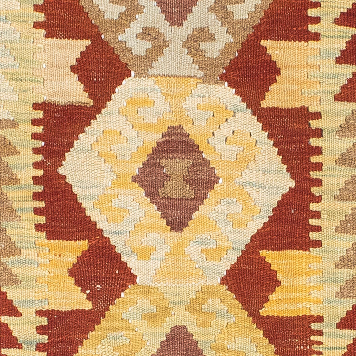Alfombra de pasillo Alfombra Kelim - Oriental - 192 x 72 cm - marrón claro