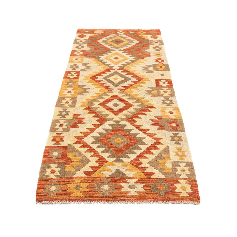 Alfombra de pasillo Alfombra Kelim - Oriental - 197 x 69 cm - beige