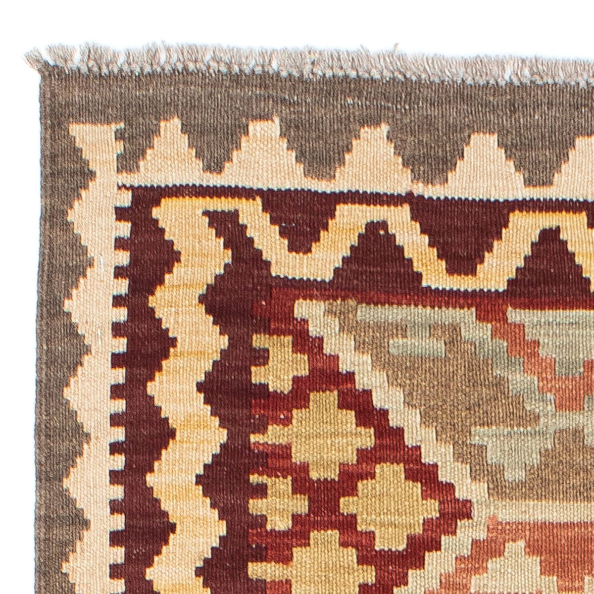Alfombra de pasillo Alfombra Kelim - Oriental - 202 x 73 cm - beige