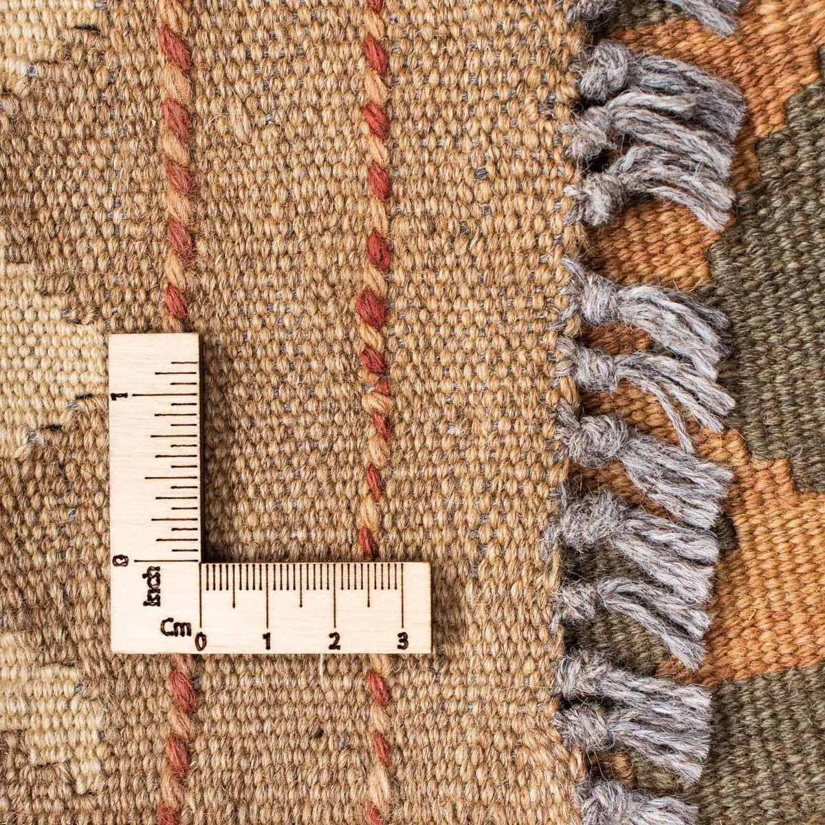Alfombra de pasillo Alfombra Kelim - Oriental - 198 x 80 cm - marrón claro