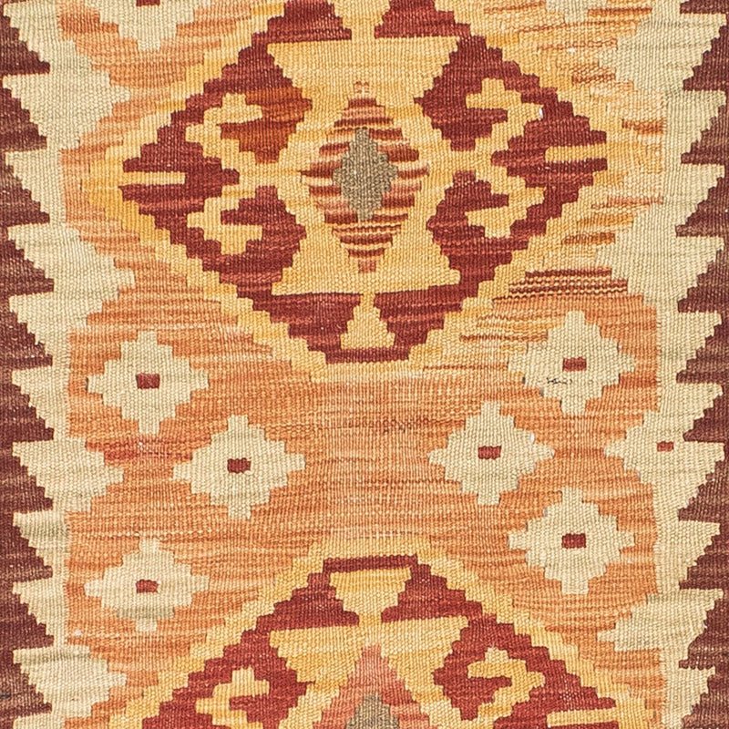 Alfombra de pasillo Alfombra Kelim - Oriental - 189 x 75 cm - marrón claro