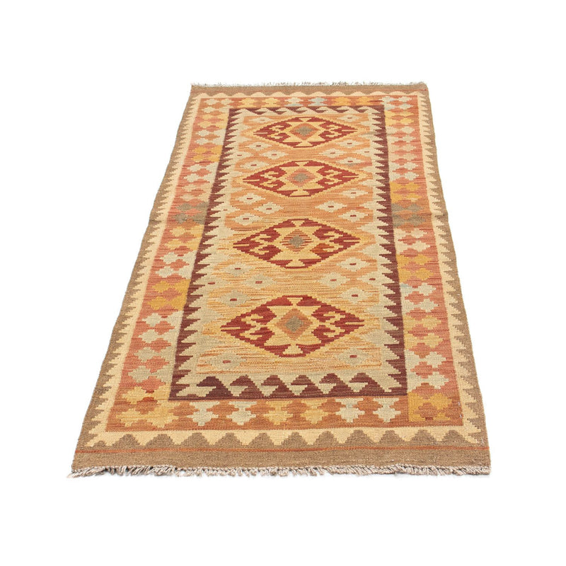 Alfombra de pasillo Alfombra Kelim - Oriental - 189 x 75 cm - marrón claro