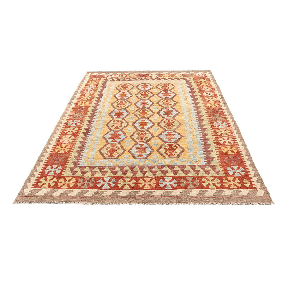 Alfombra Kelim - Oriental - 201 x 146 cm - multicolor