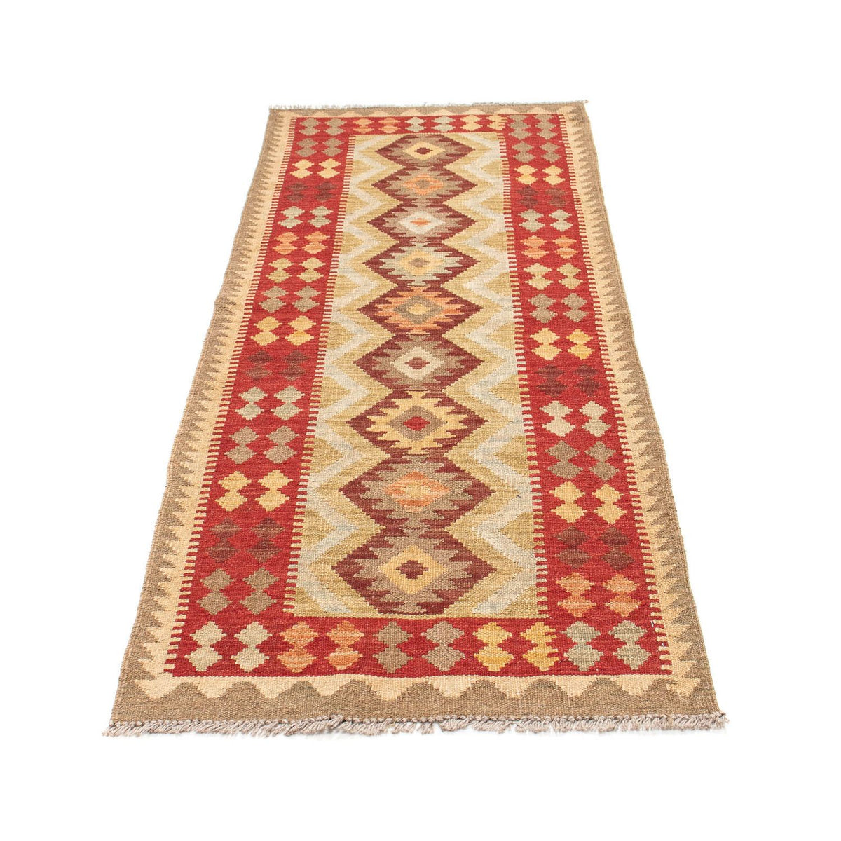 Alfombra de pasillo Alfombra Kelim - Splash - 194 x 69 cm - multicolor