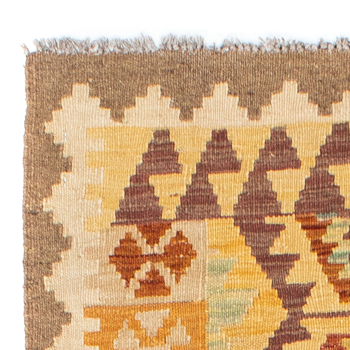 Alfombra de pasillo Alfombra Kelim - Oriental - 202 x 75 cm - beige