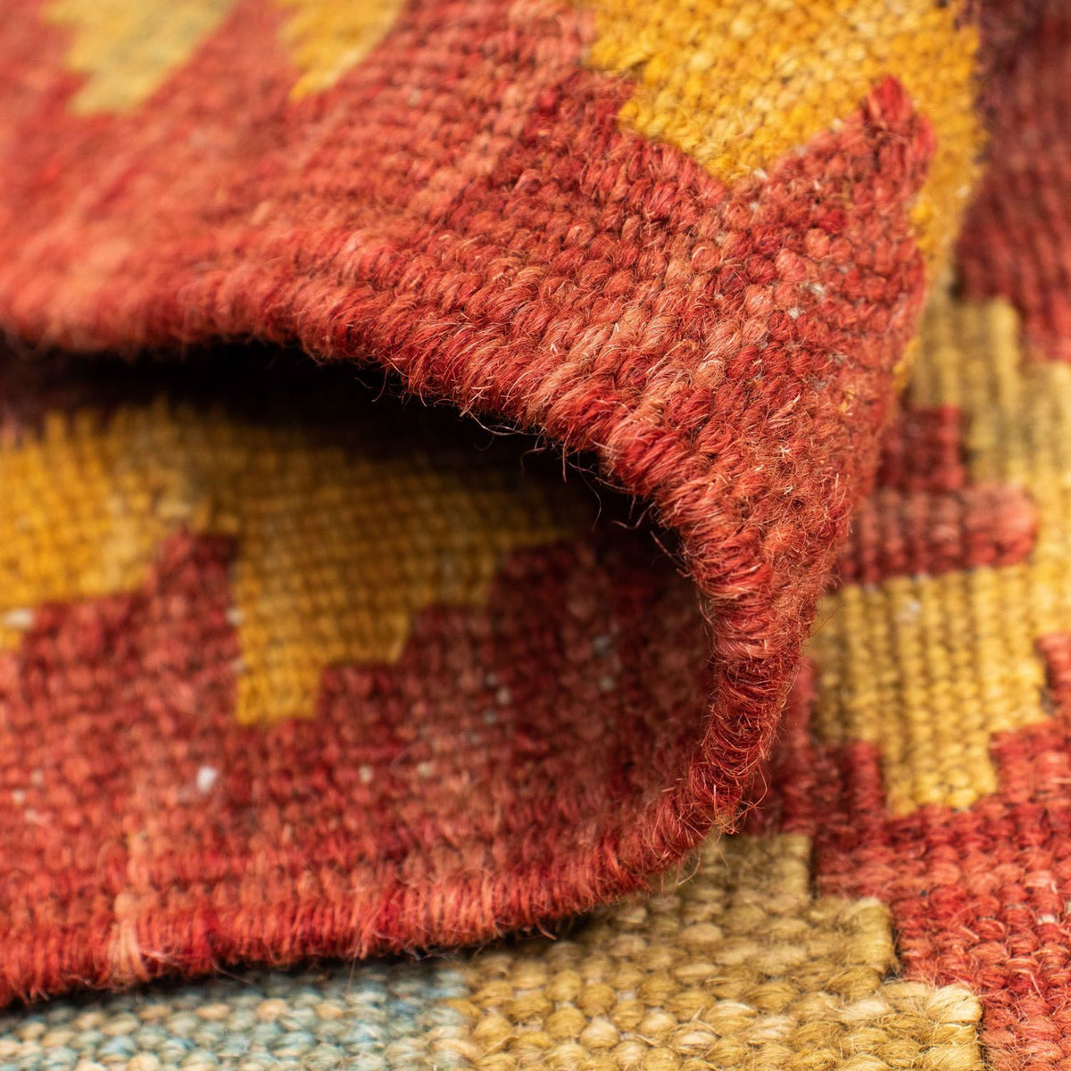 Alfombra de pasillo Alfombra Kelim - Oriental - 204 x 77 cm - rojo