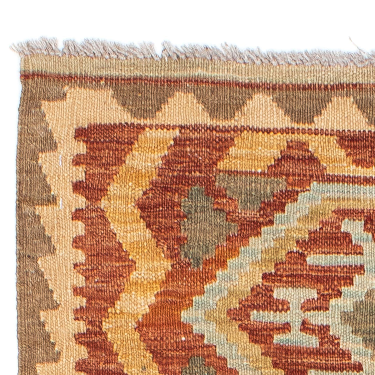 Alfombra de pasillo Alfombra Kelim - Oriental - 195 x 75 cm - beige