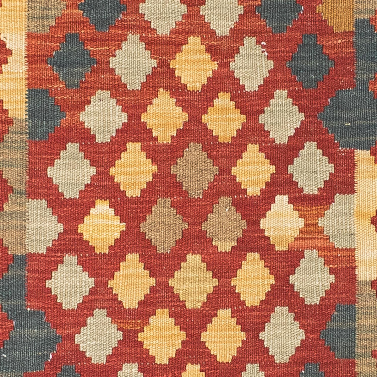 Alfombra de pasillo Alfombra Kelim - Oriental - 198 x 74 cm - rojo claro