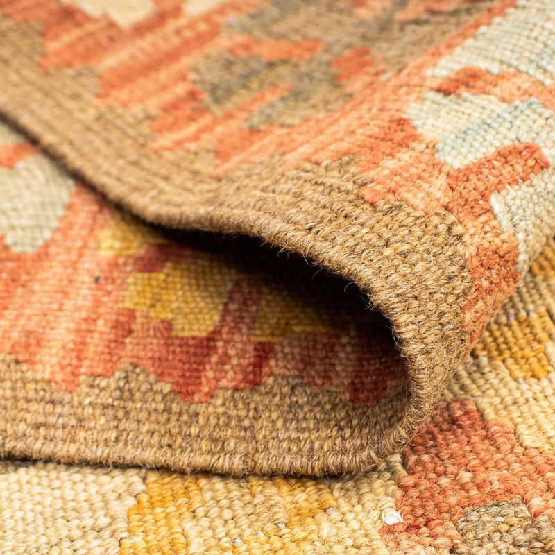 Alfombra de pasillo Alfombra Kelim - Oriental - 208 x 66 cm - rojo claro