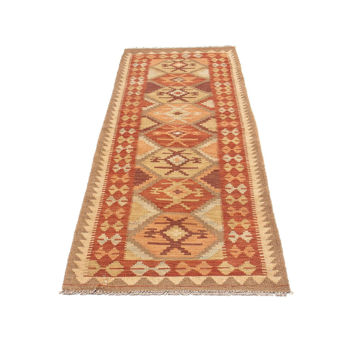 Alfombra de pasillo Alfombra Kelim - Splash - 203 x 68 cm - multicolor