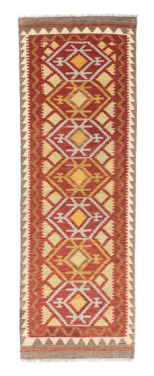 Alfombra de pasillo Alfombra Kelim - Oriental - 203 x 67 cm - rojo