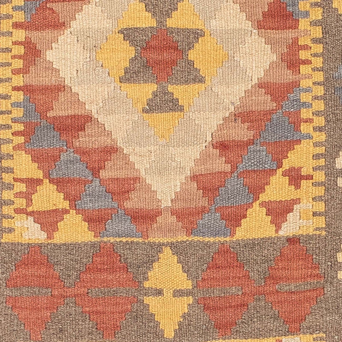 Alfombra de pasillo Alfombra Kelim - Splash - 200 x 65 cm - rojo