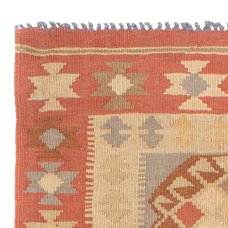 Alfombra de pasillo Alfombra Kelim - Splash - 199 x 67 cm - beige