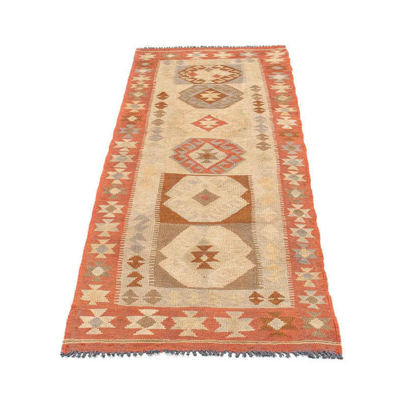 Alfombra de pasillo Alfombra Kelim - Splash - 199 x 67 cm - beige