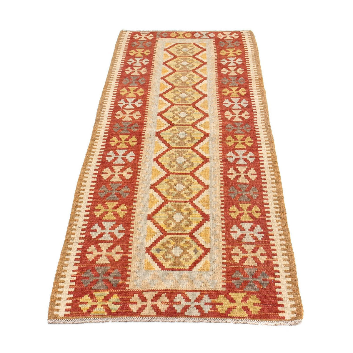 Alfombra de pasillo Alfombra Kelim - Splash - 192 x 68 cm - multicolor