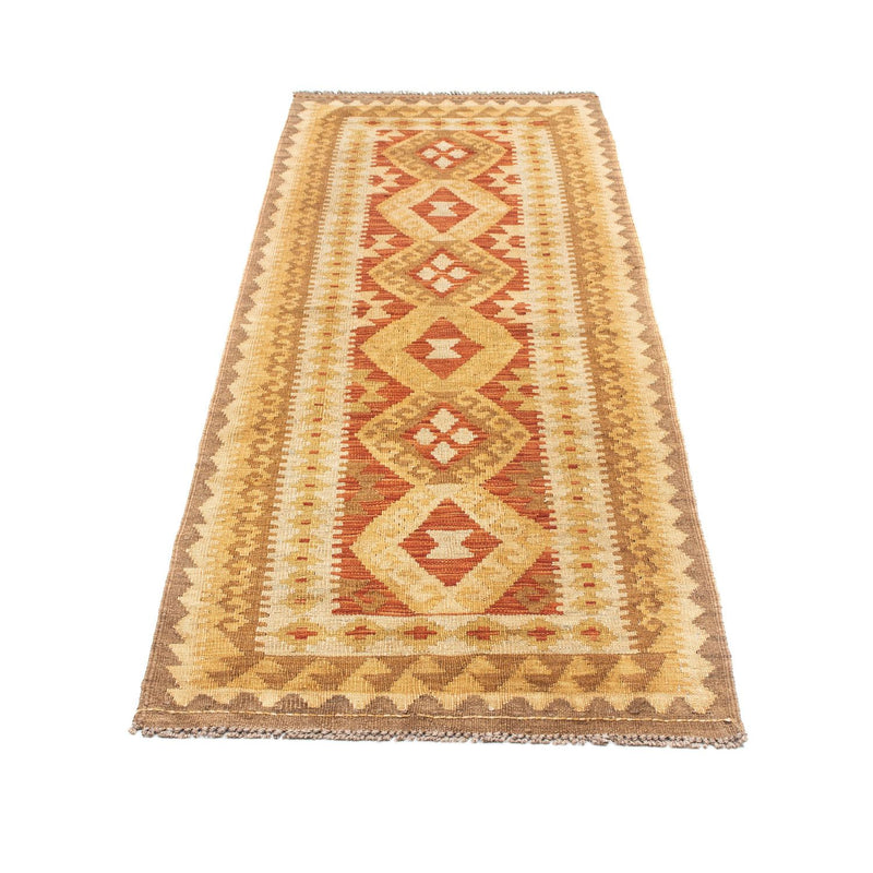 Alfombra de pasillo Alfombra Kelim - Oriental - 204 x 67 cm - beige