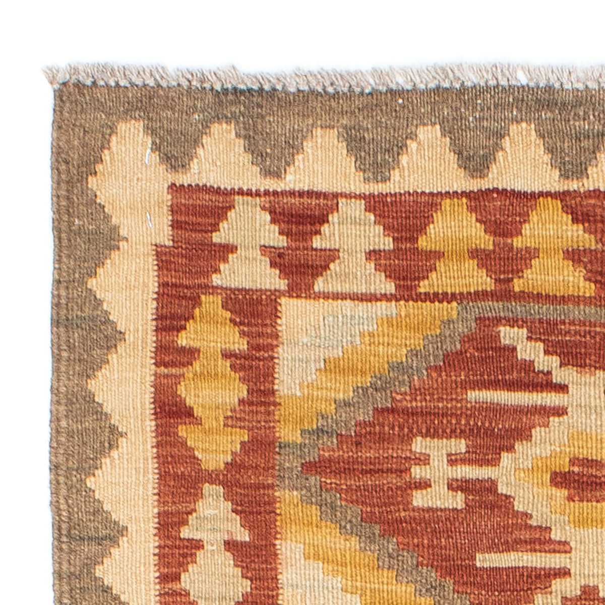 Alfombra de pasillo Alfombra Kelim - Oriental - 190 x 71 cm - beige