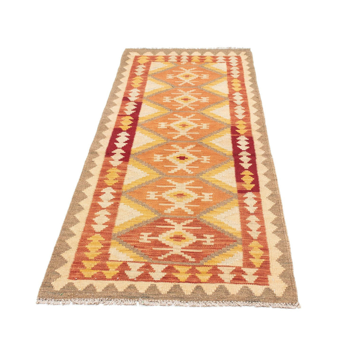 Alfombra de pasillo Alfombra Kelim - Oriental - 190 x 71 cm - beige
